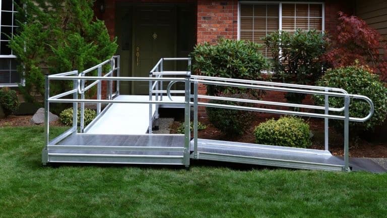 Semi permanent ramp going up to a house